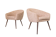 Pink Vintage Shell Armchairs From Lfm, Poland, 1970s, Set Of 2