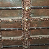Old wooden door with frame