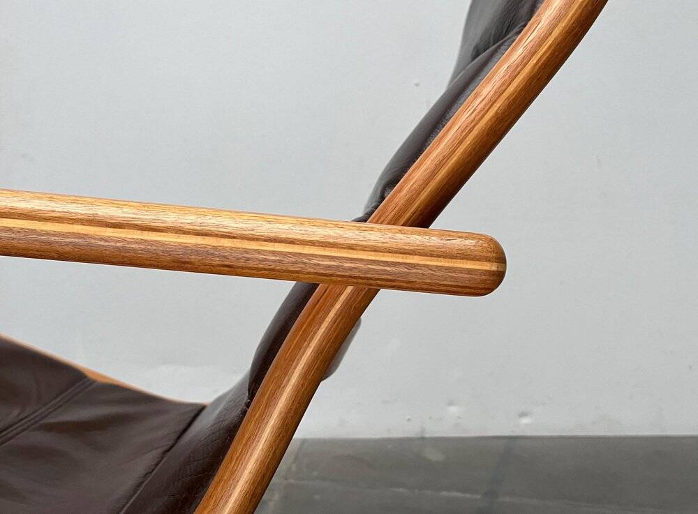 Vintage Swedish armchair model Lamello in beech by Yngve Ekström for Swedese, 1970s.