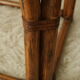 Table basse en bambou et verre fumé vintage