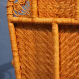 Paire de fauteuils rotin "peacock" 1970