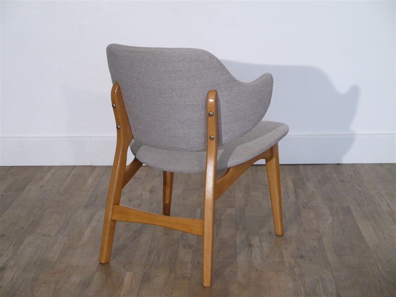 Vintage Scandinavian wooden armchair 1960