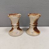 A set of ceramic candleholders by Axel Larsen for his own company, Axella