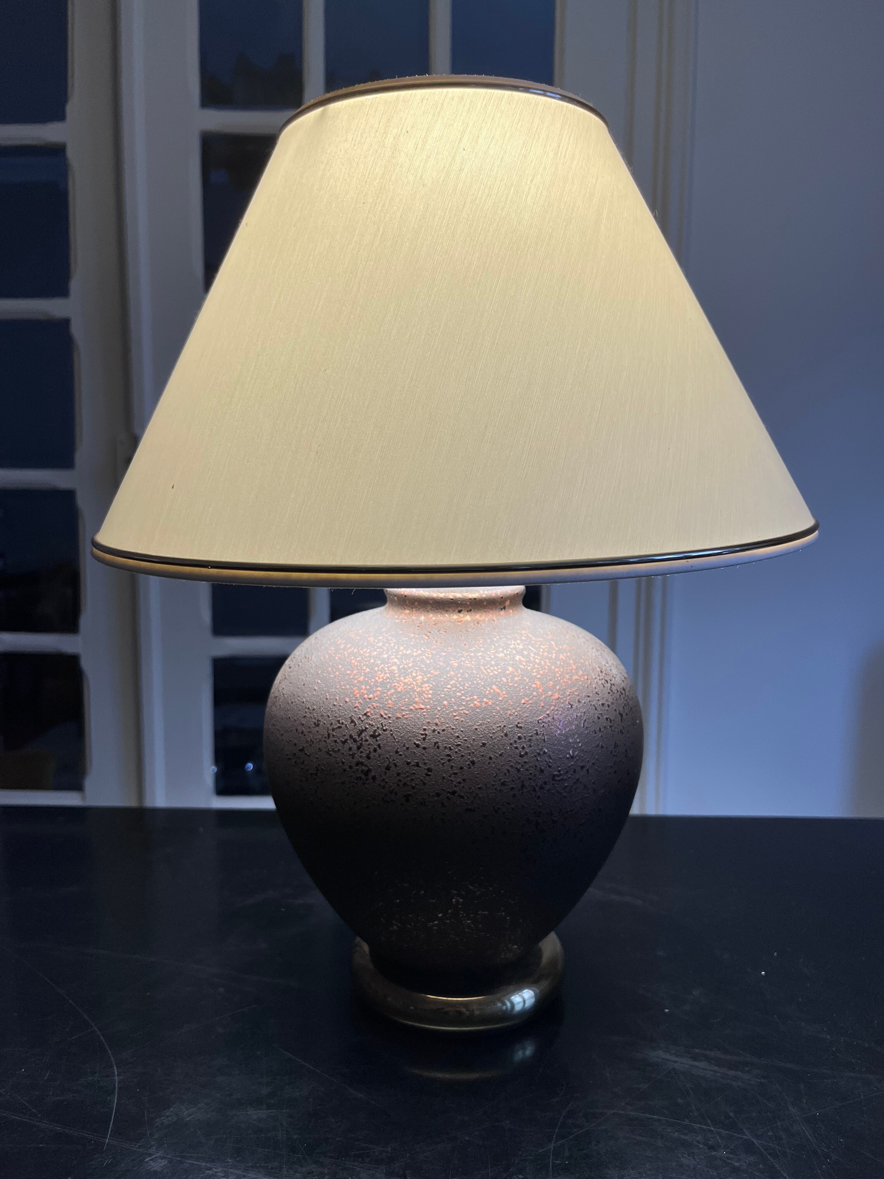 Drimmer lamp in moiré ceramic