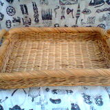 Vintage rattan tray