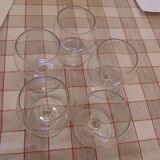 Set of 5 small cognac glasses