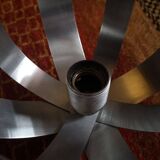 Pair of brushed steel wall lights - attr. to Jocelyne Trocmé - 1970s