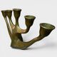 Modernist 5-branch candelabrum in solid brass – Circa 1960/70