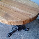 Bistro coffee tables 60/60cm thick solid wood top