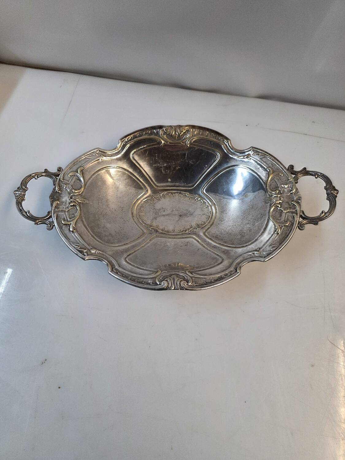 Louis XV style silver-plated metal centerpiece