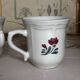 Ensemble de deux tasses fleuries Tienshan stoneware