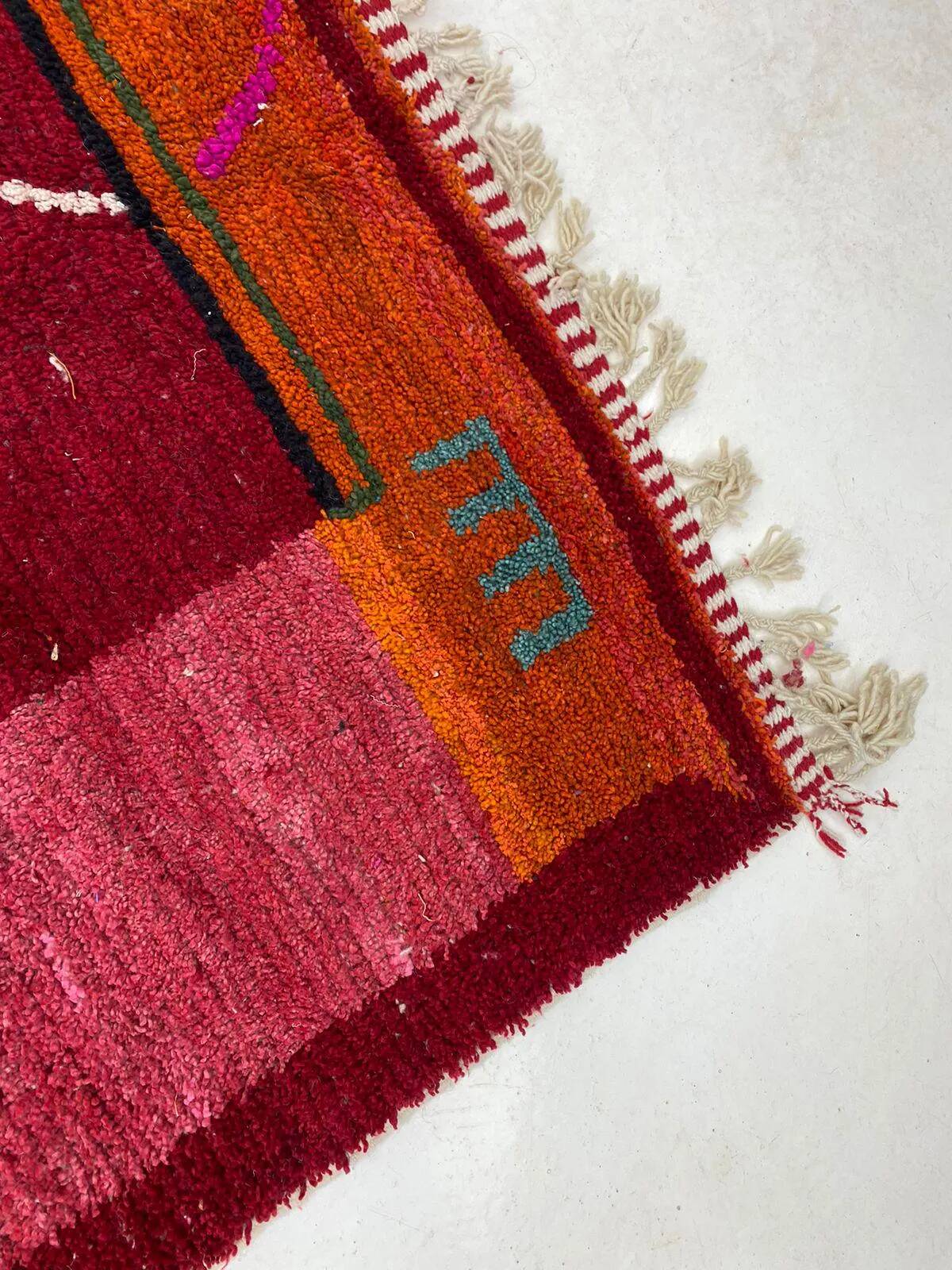 Moroccan handwoven wool rug 3x2 m