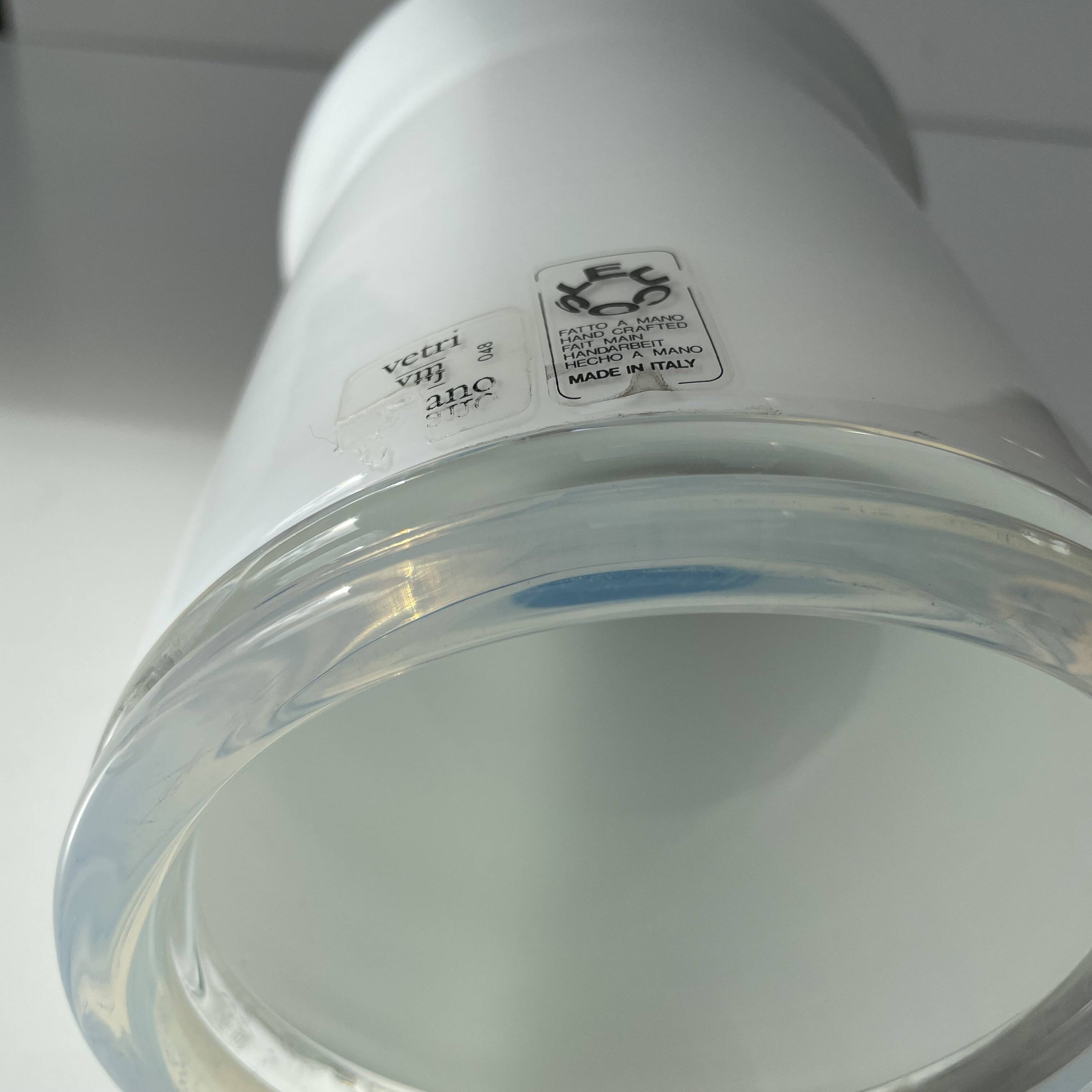 Leuco Murano Italy glass table lamp