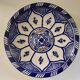 Cobalt blue Moroccan plate