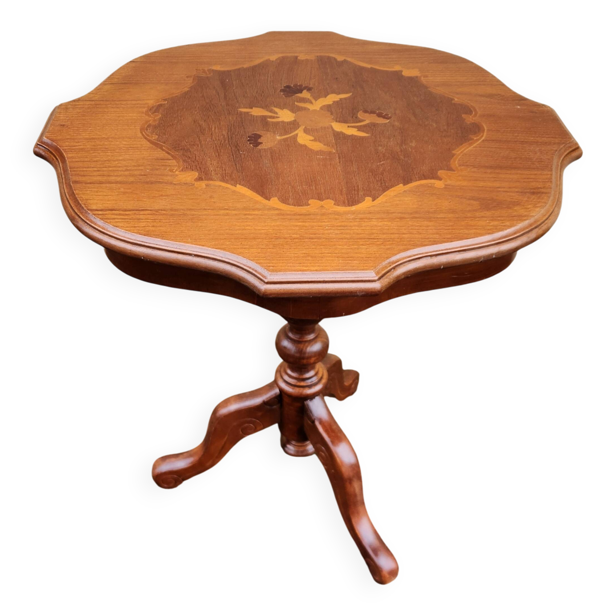 Small marquetry side table