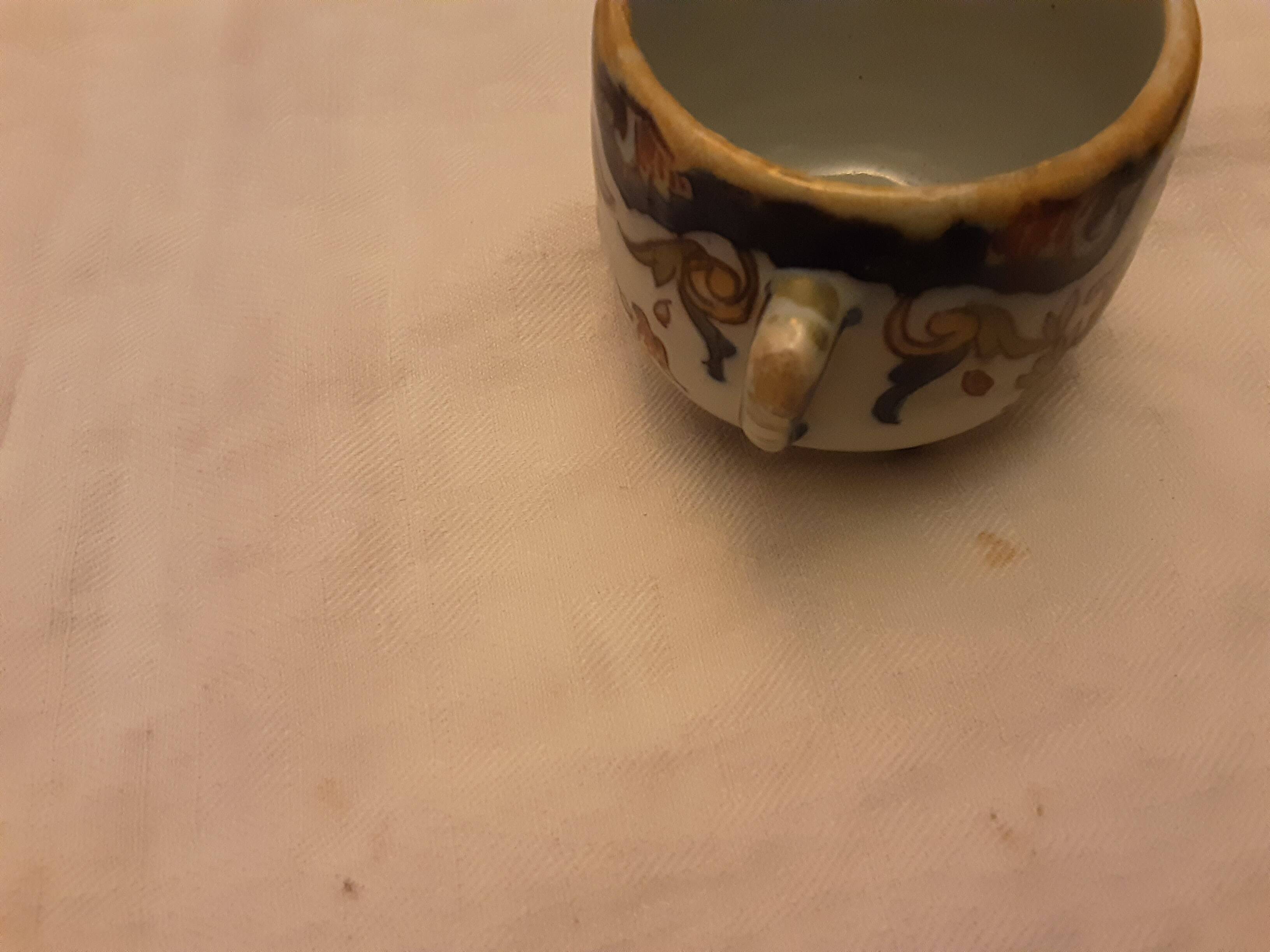 Antique faience mustard pot rouen dijon mustard