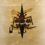Wifredo lam, el ultimo viaje del buque fantasma - 9, 1976. signed and numbered lithograph