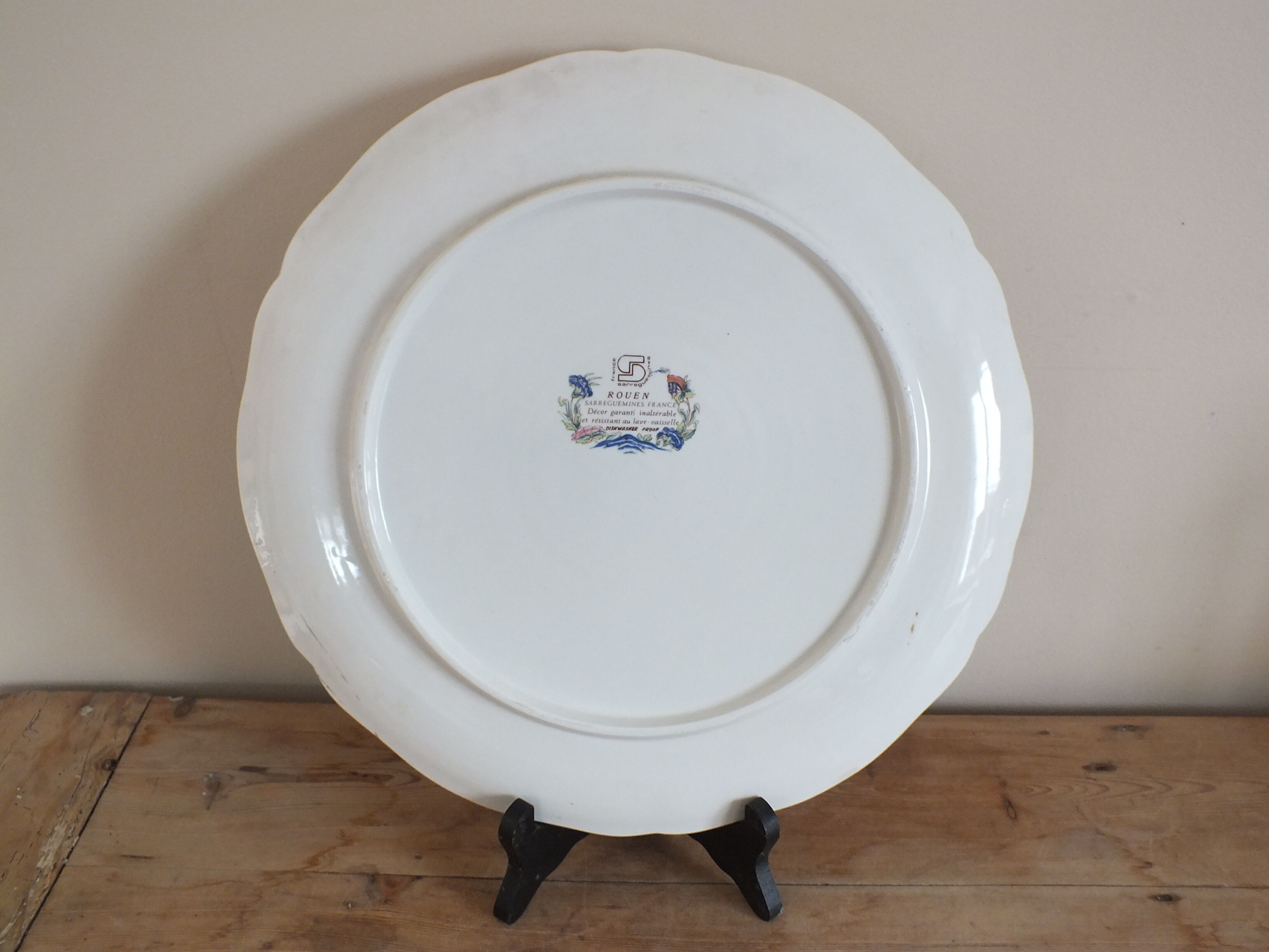 Dish (pie) Sarreguemines Rouen decor