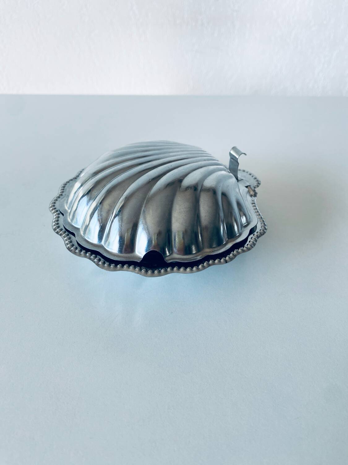 Antique shell butter dish