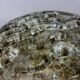 Kaiser Leuchten Murano ice glass flush mount lamp, 40 cm, 1970s