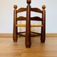 Corner chair wood and straw