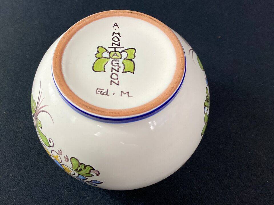 Earthenware ball vase from Nevers Montagnon