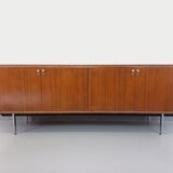 Vintage modernist enfilade in rosewood and chrome metal from the 60s and 70s.