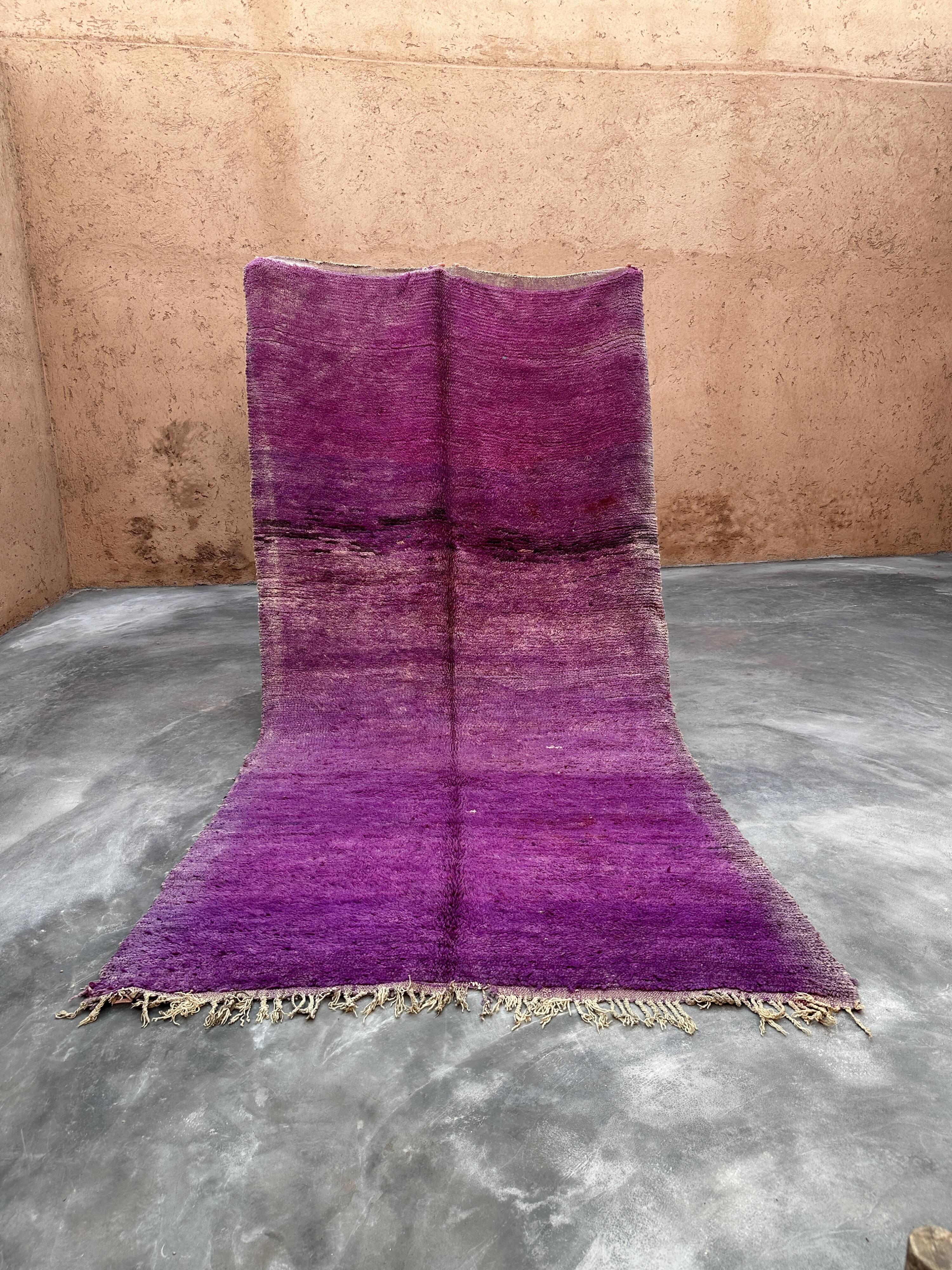 Moroccan purple carpet - 182 x 366 cm