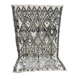 Handmade wool Berber rug 245 X 145 CM