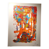 Abstract painting by decorator Erik Huet Alvarez