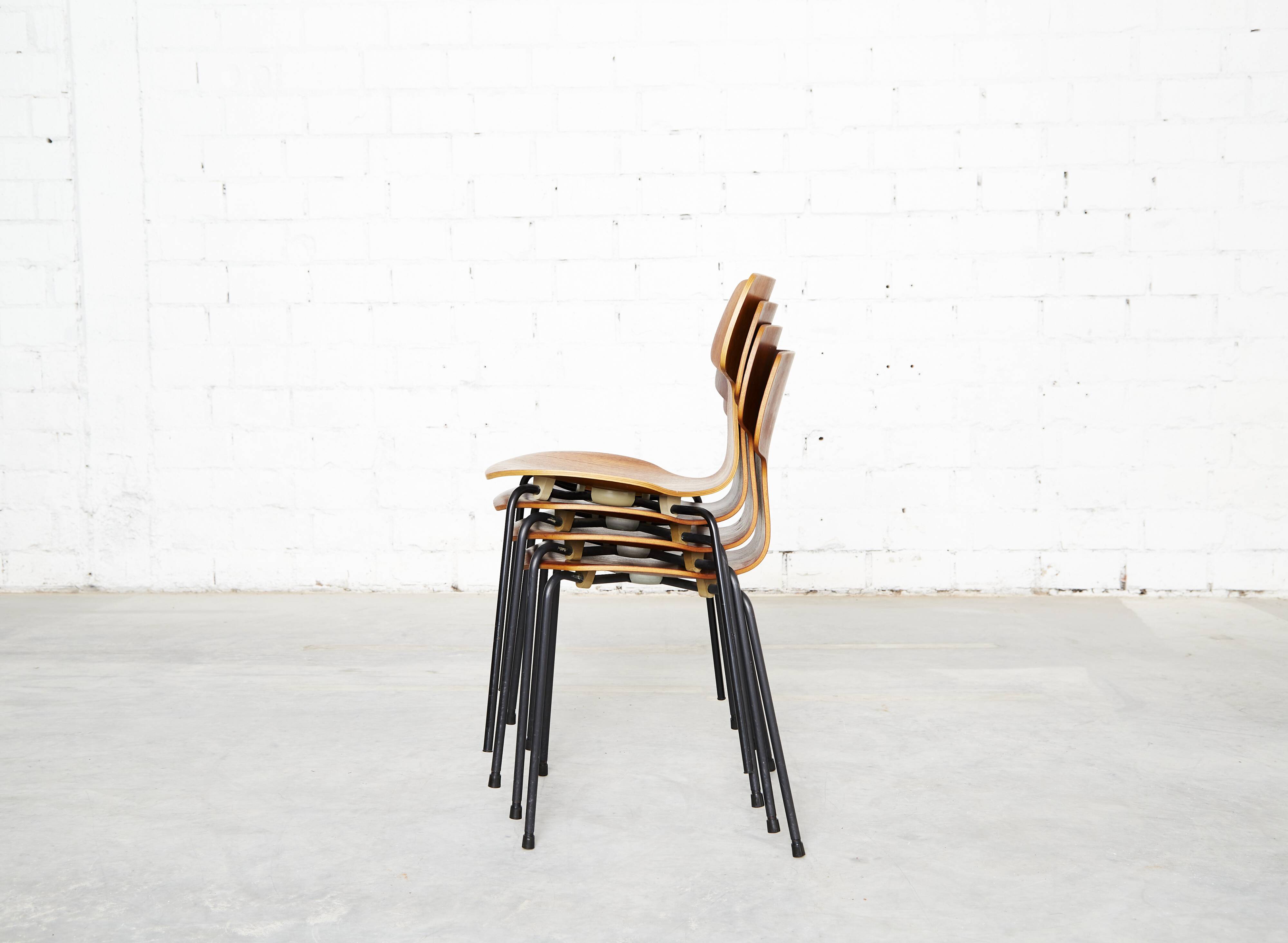 Chaise Hammer 3103 d'Arne Jacobsen pour Fritz Hansen I Ensemble de quatre