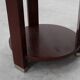 Pair of 2 round side tables in wood with metal, Belgium ca. 1980