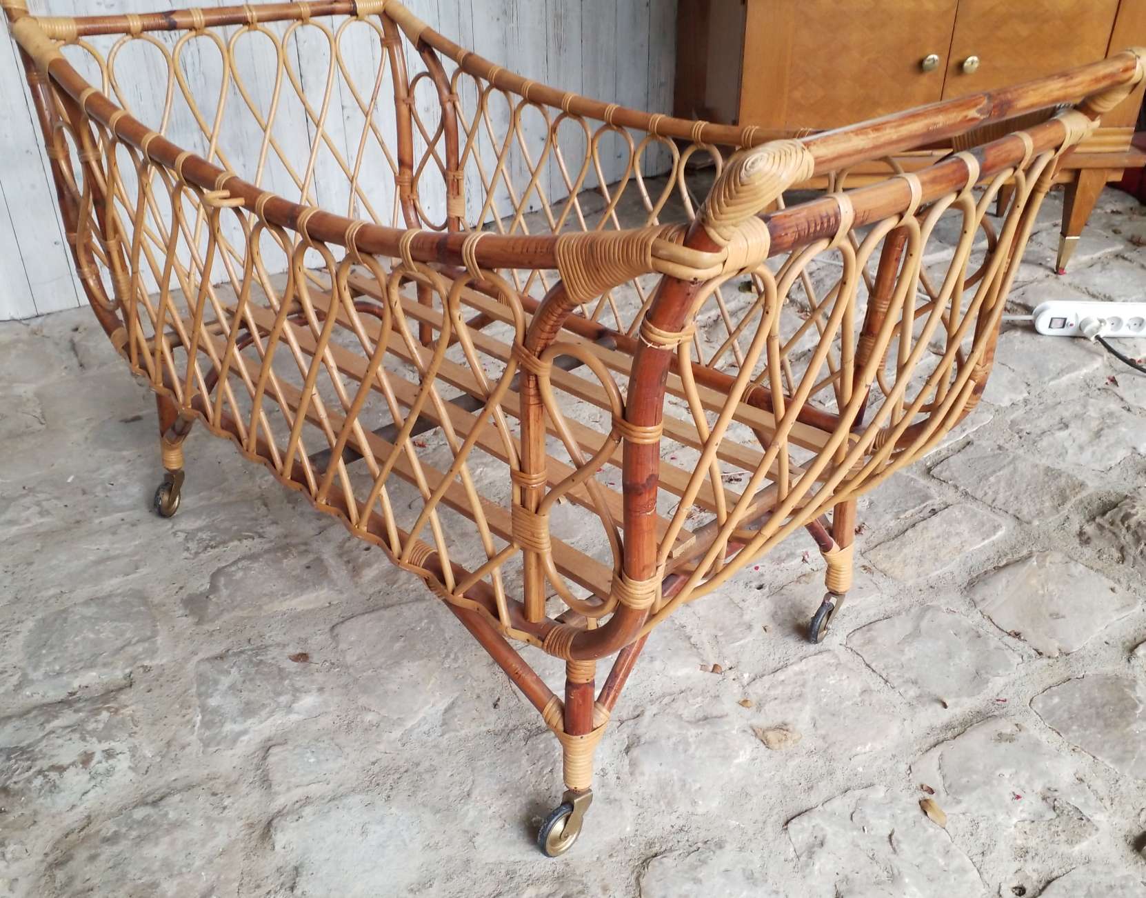 Rattan cot