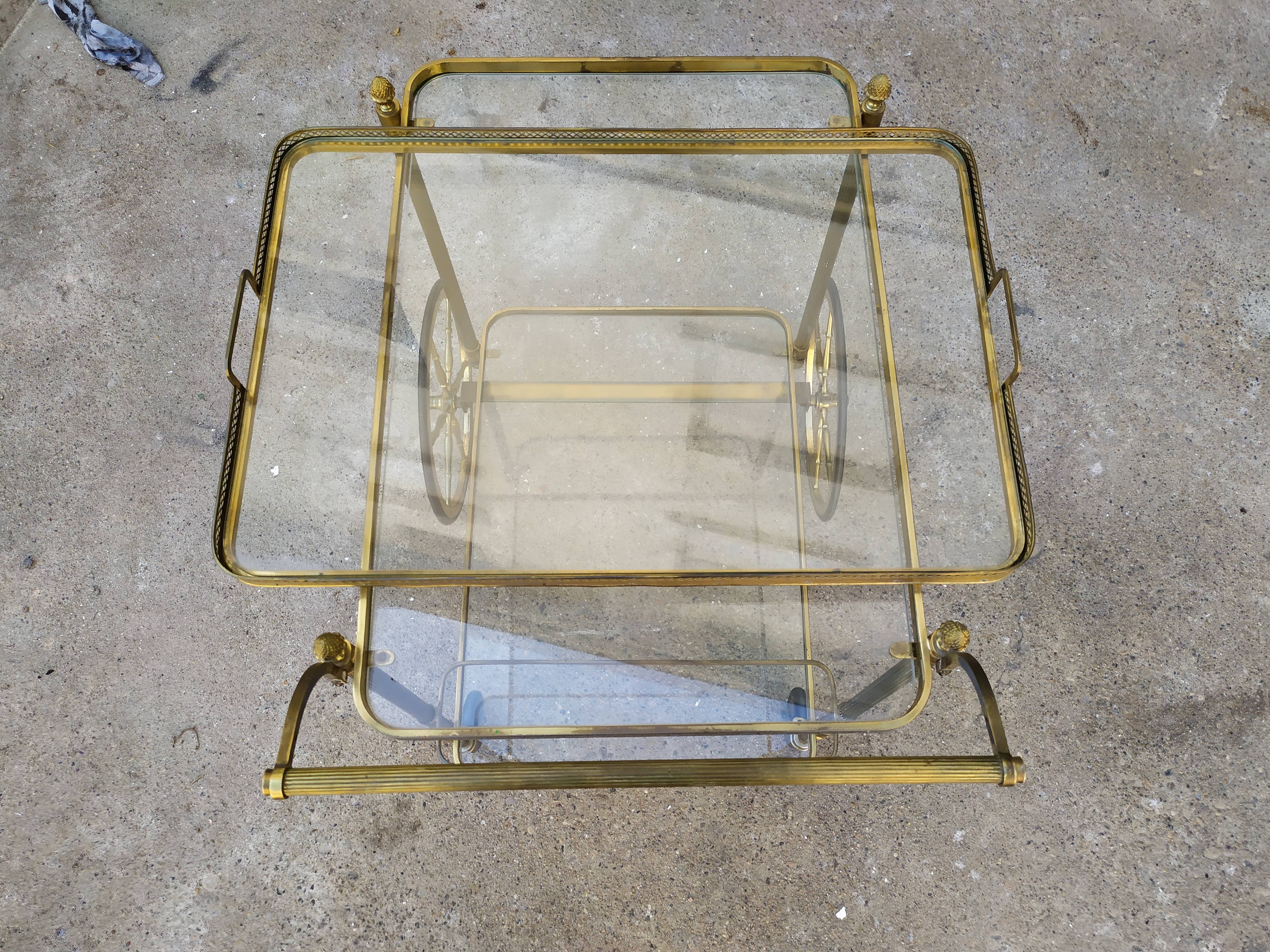Golden brass cart