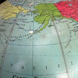 Globe terrestre lumineux en verre 50’s/60’s