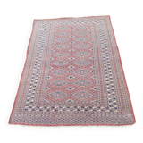 Persian wool rug in burgundy red diamonds 135x200cm