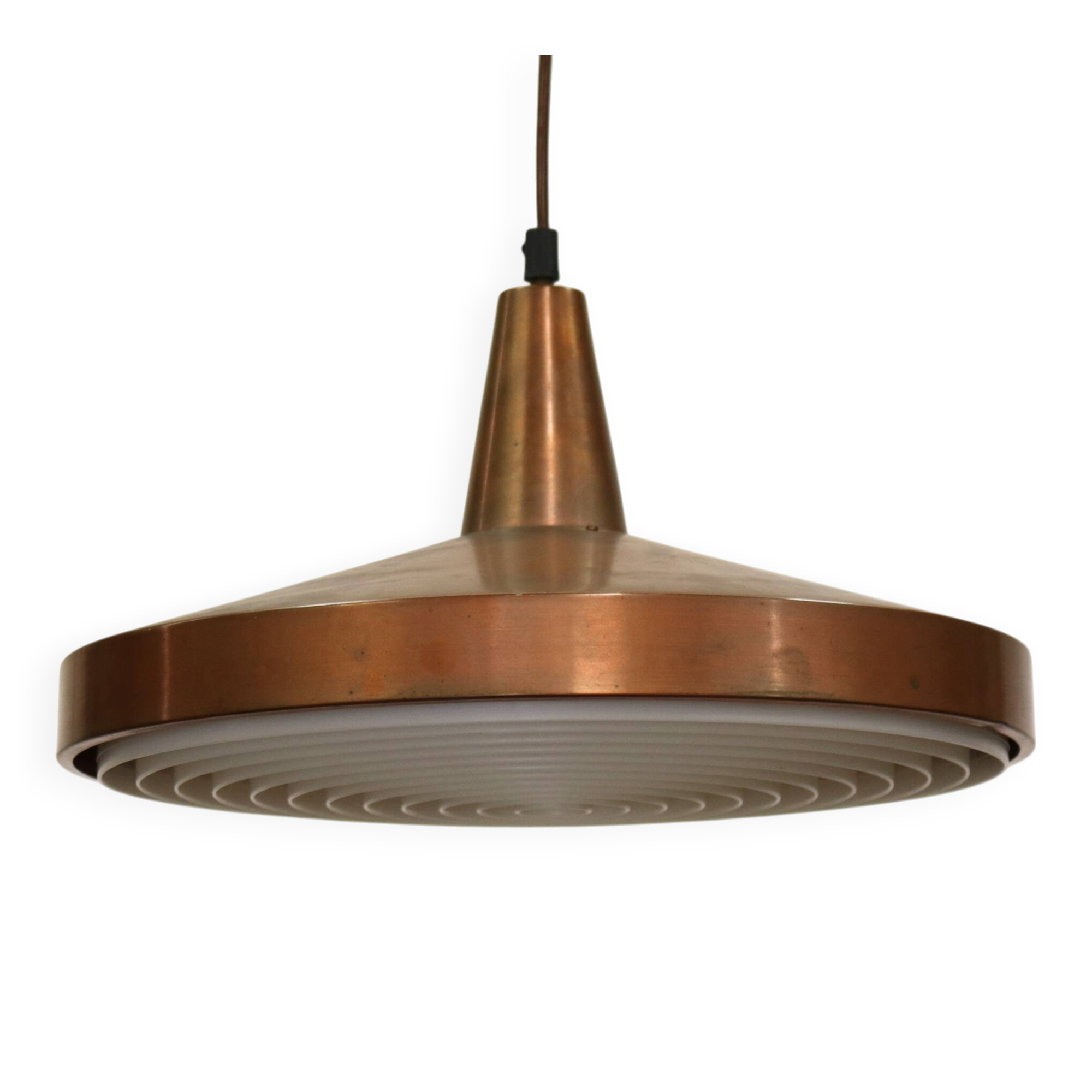 Vintage Copper Pendant Lamp: 1960s Scandinavian Design
