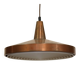Vintage Copper Pendant Lamp: 1960s Scandinavian Design
