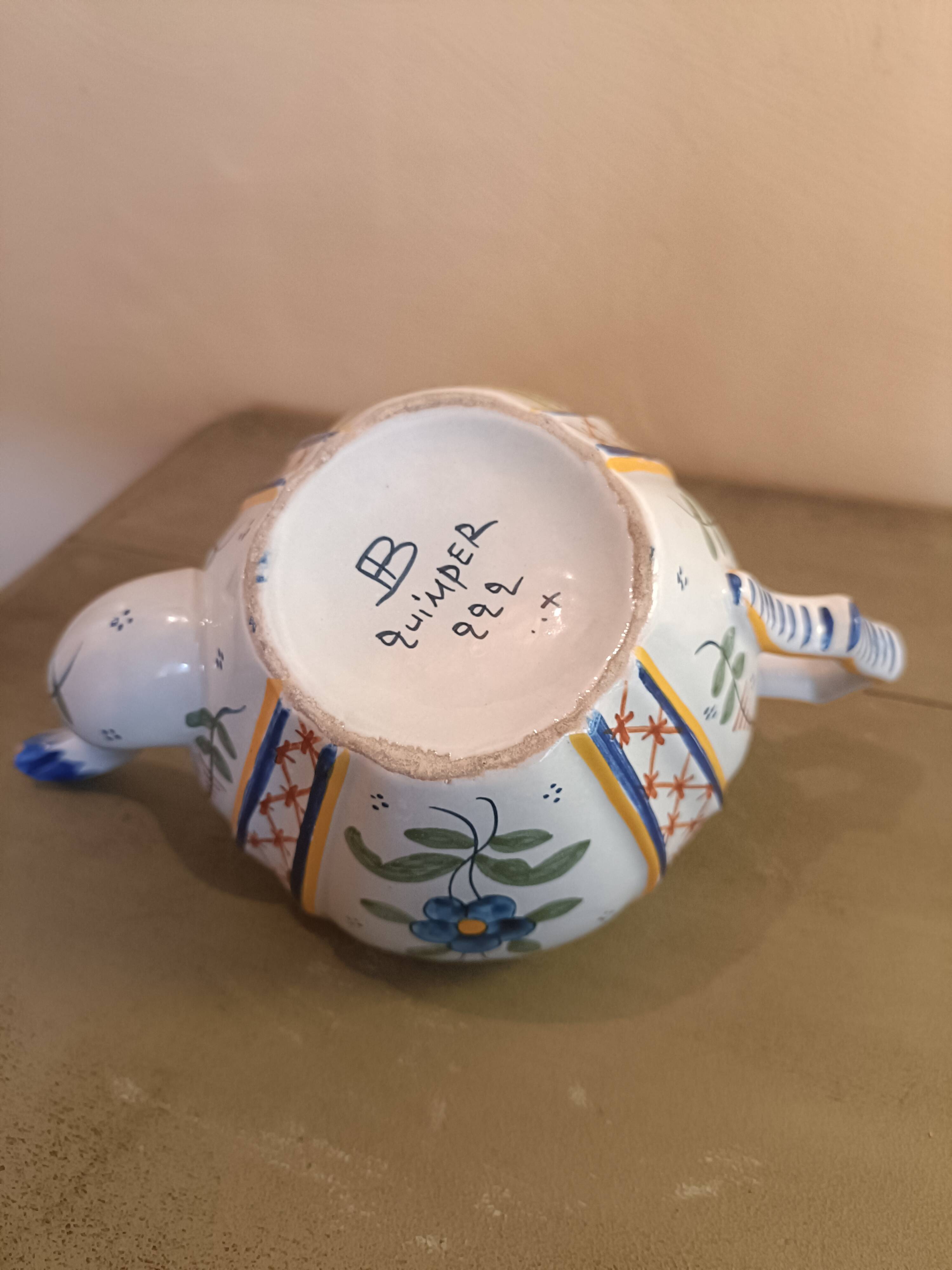 Théière ancienne Henriot Quimper