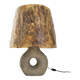 Vintage stone & resin herbarium lamp 1970