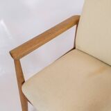 Set Of 2 Diplomat Chairs Made In Teak & Light Wool Fabric By Finn Juhl From 1960s