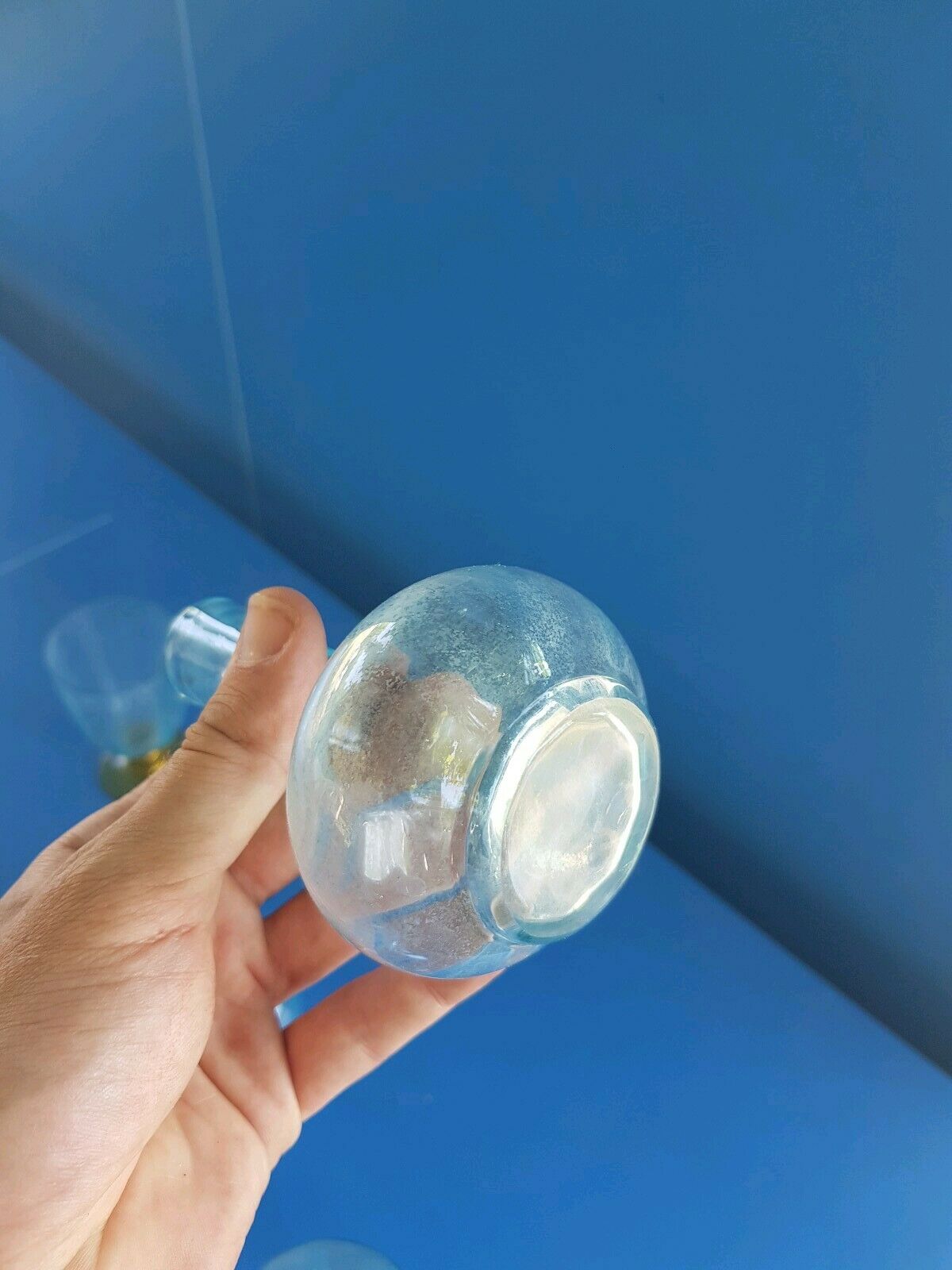 Blue crystal milk service set