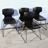 Set of 4 Pagwood Chairs, stamped Pagholz Flötotto – 1960