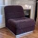 Vintage 1970s lounge chair in chocolate brown velvet with a chrome base.