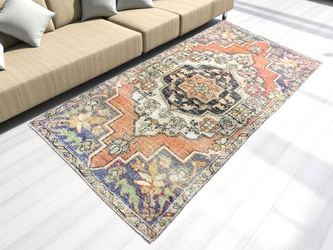 Petit tapis bohème turc