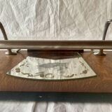 Art Deco wooden wall coat rack