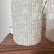 Set of three white Scandinavian opaline pendant lights