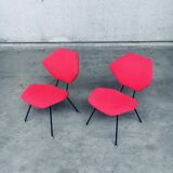 Set of Mid-Century Modern Low Side Chairs, Italy, 1950s