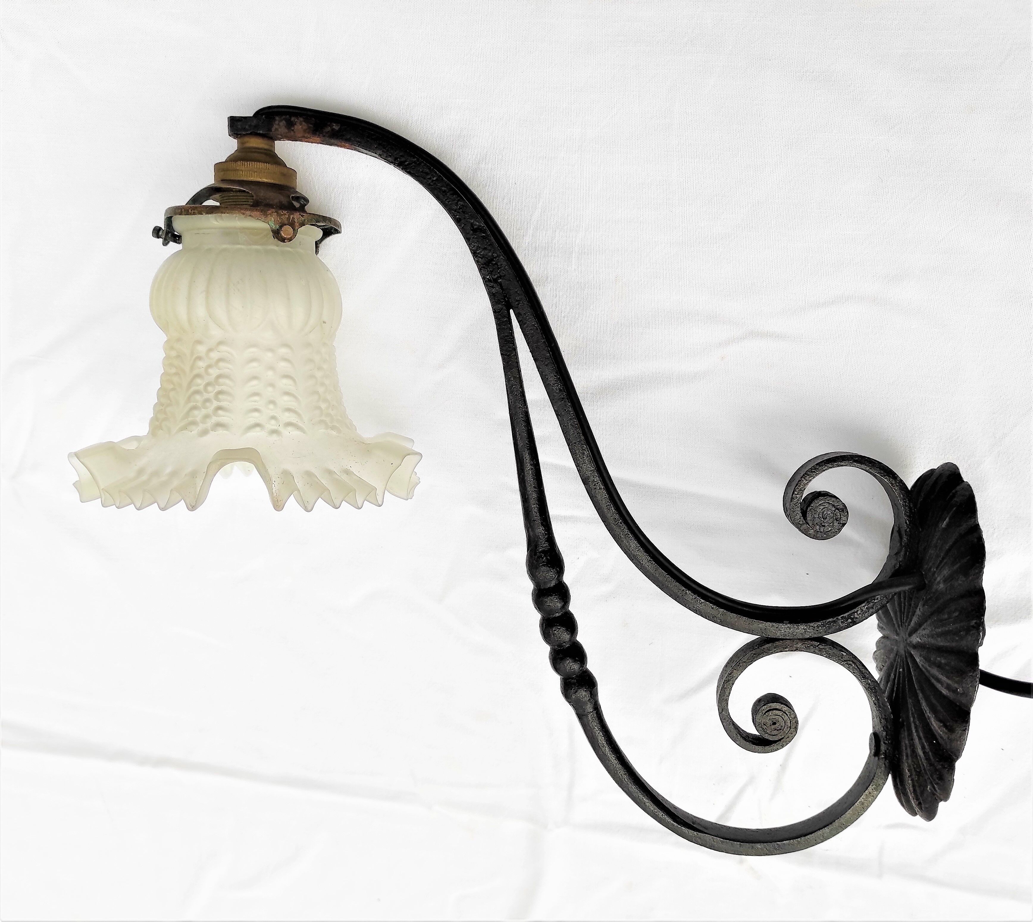Interior wrought iron wall lamp early 20th centuries