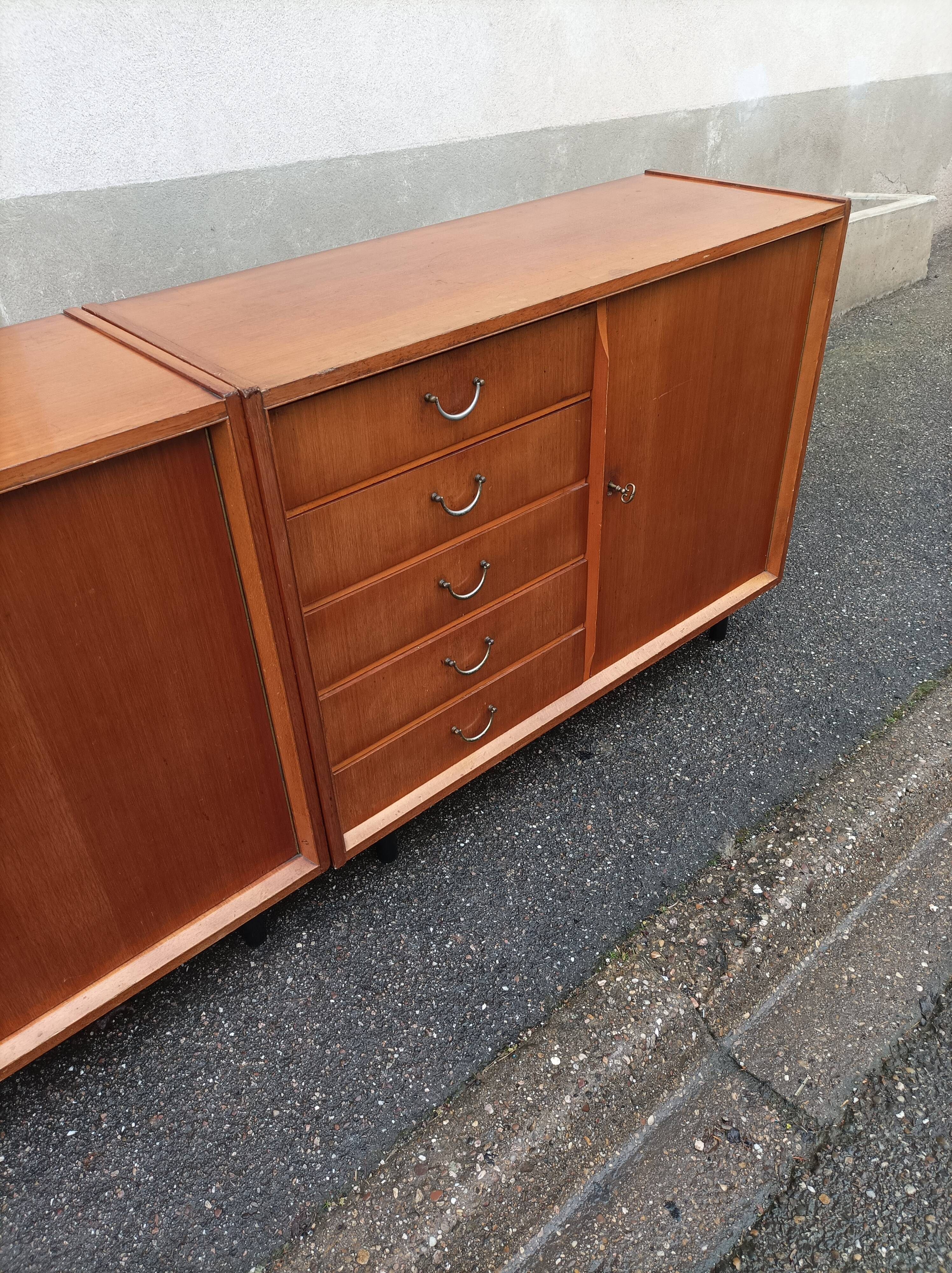 Enfilade vintage 3 portes 5 tiroirs